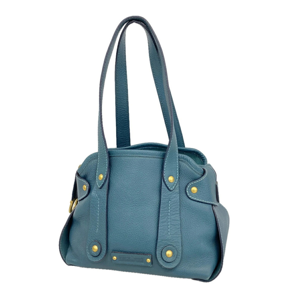 Salvatore Ferragamo handbag, Gancini design, leather, turquoise blue, women's.